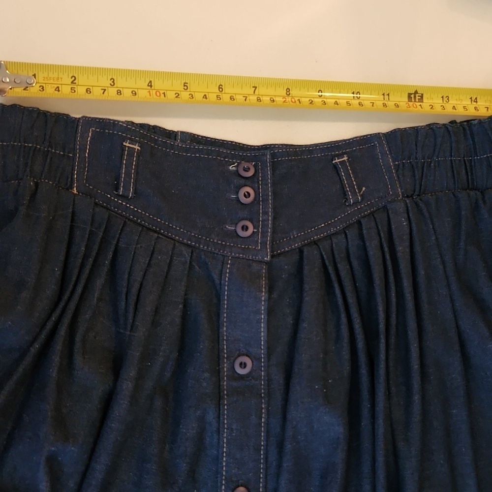 Koret City Blue Skirt Womens Size Jean Denim Blue Button-Down Maxi Vintage - Picture 5 of 8